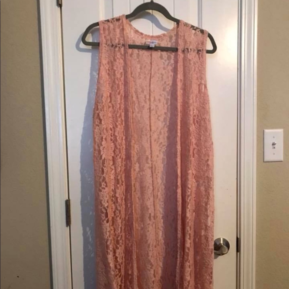 LuLaRoe Peach Lace Joy Large